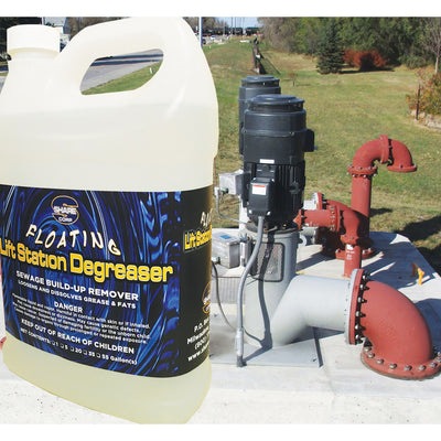 Floating Lift Station Degreaser [Sewage Build Up Remover]