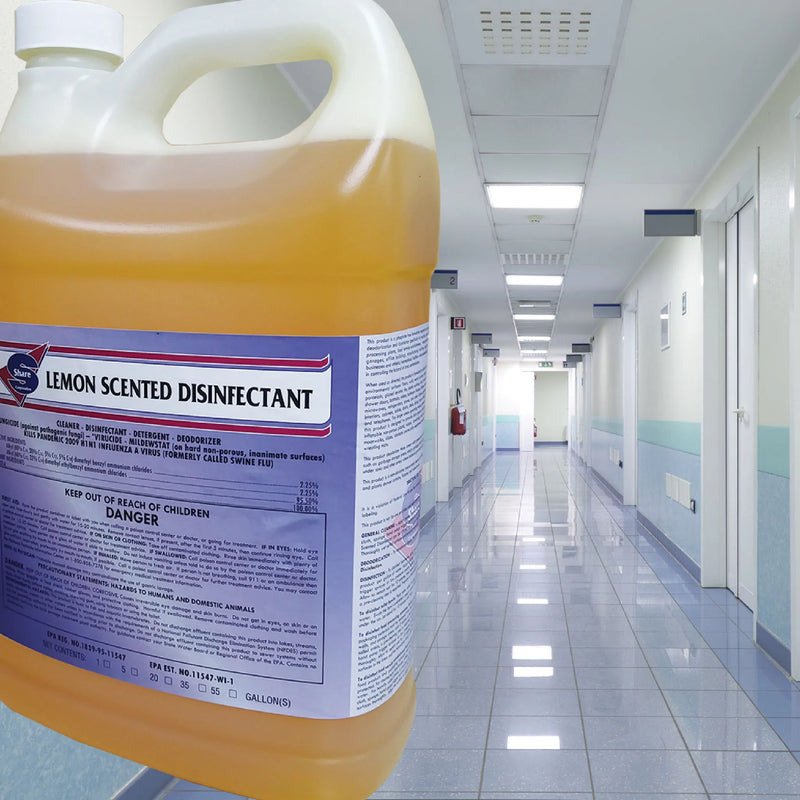 Lemon Scented Disinfectant [Concentrated Cleaner & Dual Quat Disinfectant]