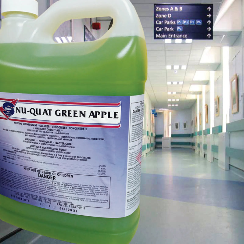 NU-QUAT GREEN APPLE [Neutral Disinfectant-Cleaner-Deodorizer]