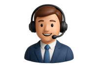 create a 3 demensinal Customer support Rep PNG icon
